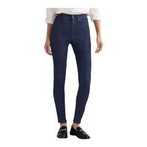 J. Crew Toothpick Dark Wash Skinny Jeans Womens Size 28 Mid Rise Blue Jeans